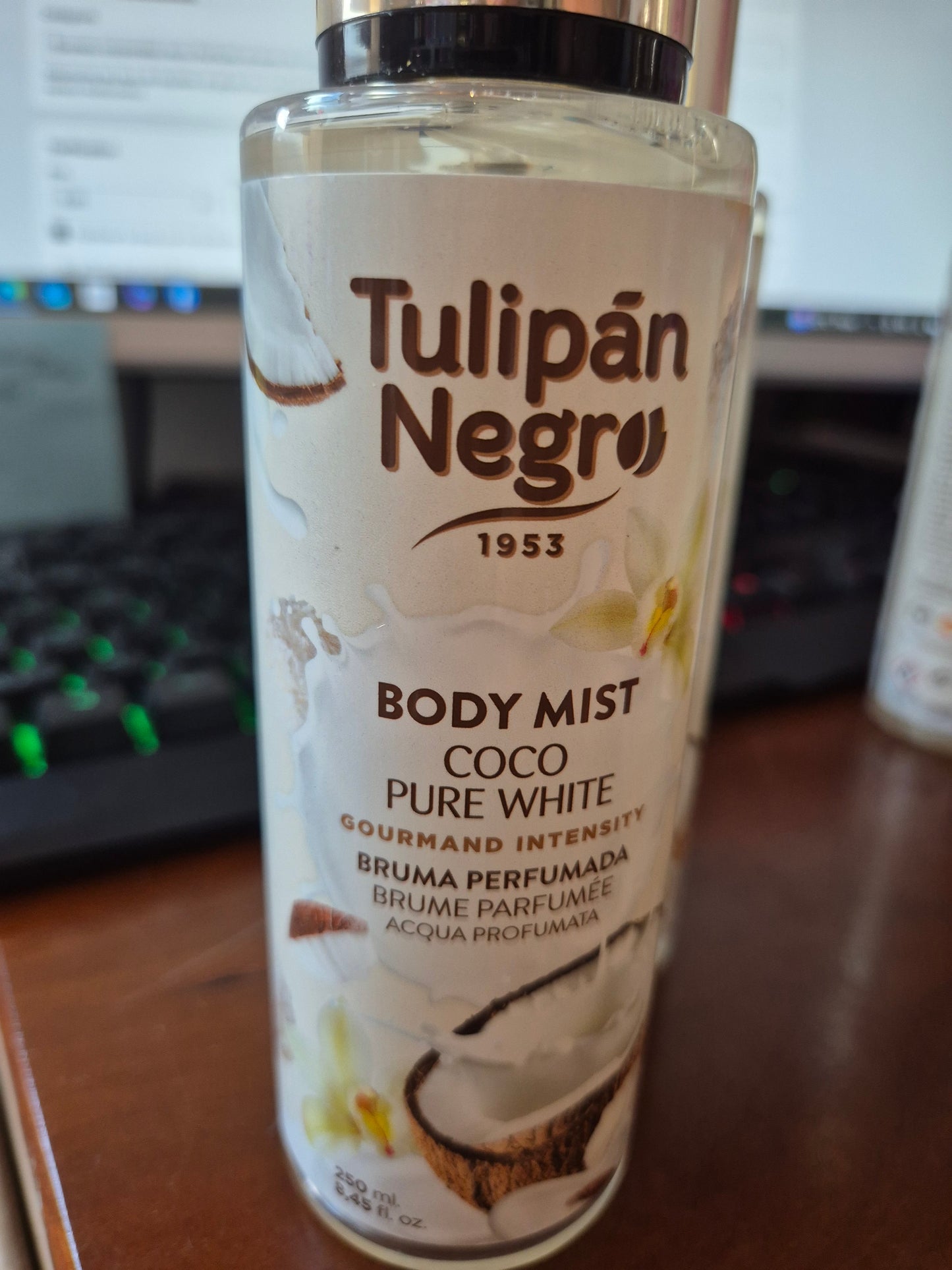 Brûme 250ml. Collection Tulipan Negro. Parfum noix de coco