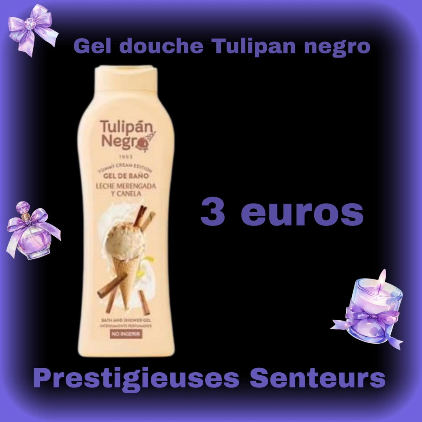 Gel Douche 650 ml. lait meringué et canelle