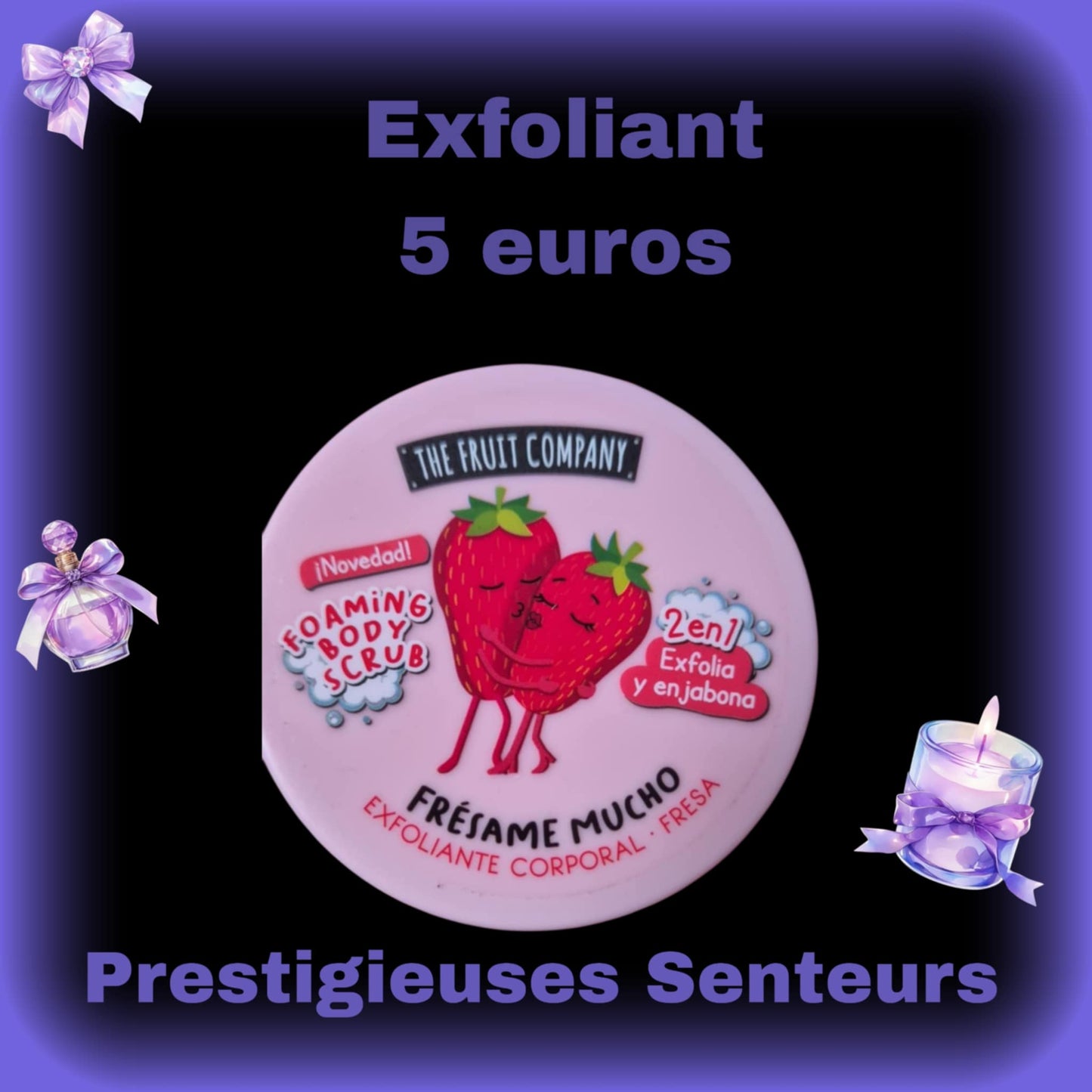 Exfoliant 2en1. The fruit company. 400ml . Parfum fraise đ