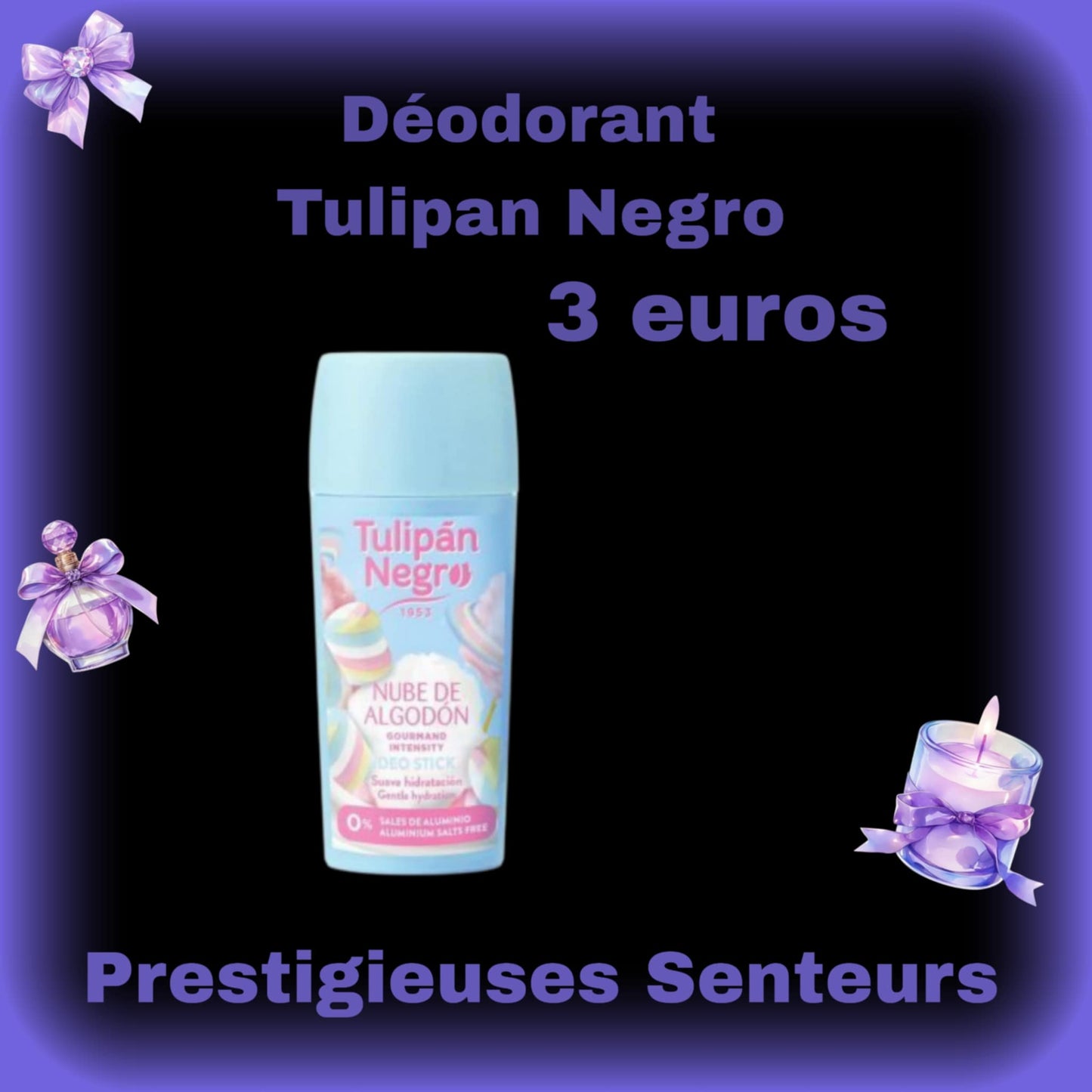 Déo stick. Tulipan Negro. 60ml. Parfum barpapa