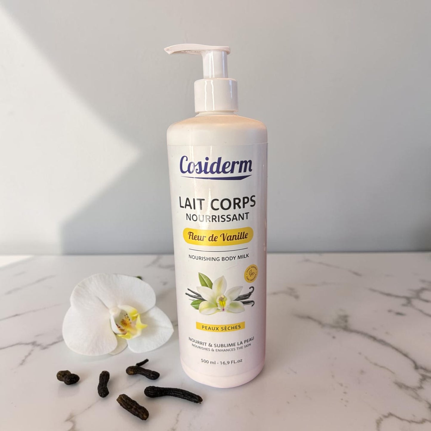 Lait corps nourrissant .500ml. Parfum Fleur de vanille