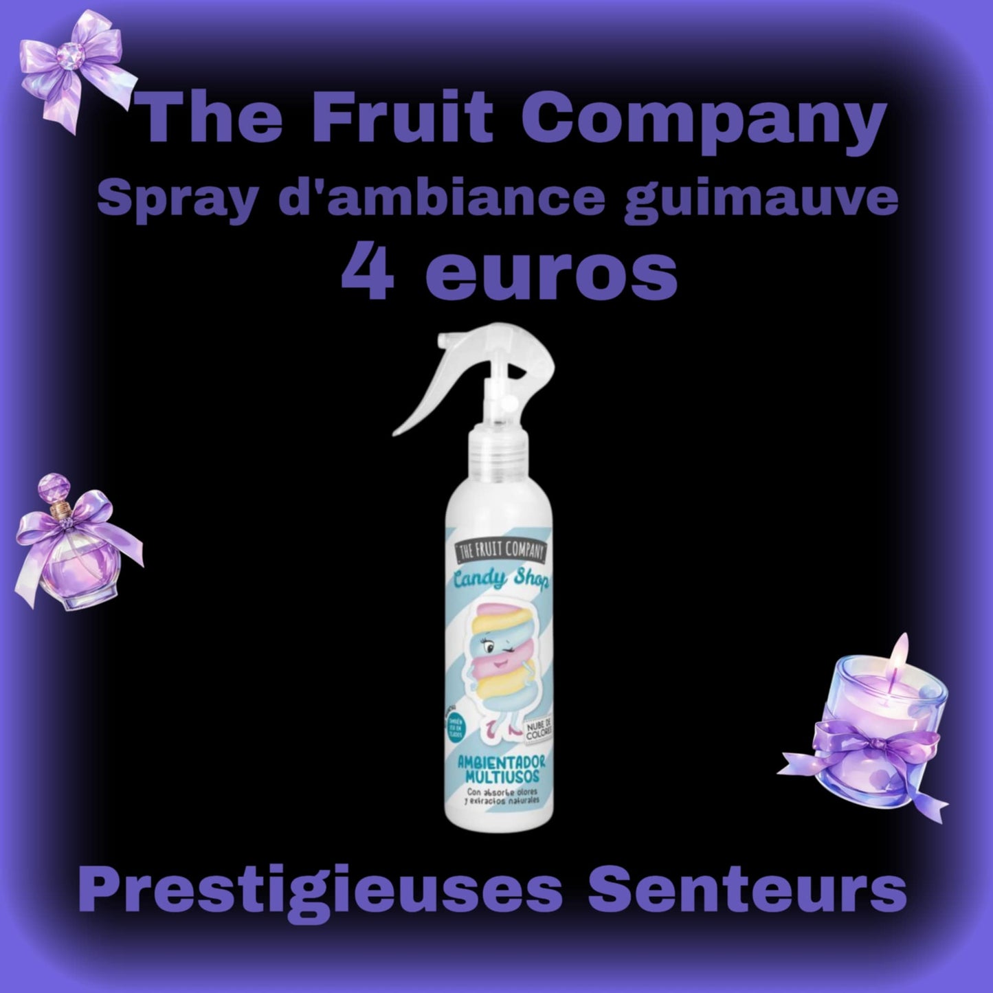 Spray d' ambiance. 200ml.parfum guimauve