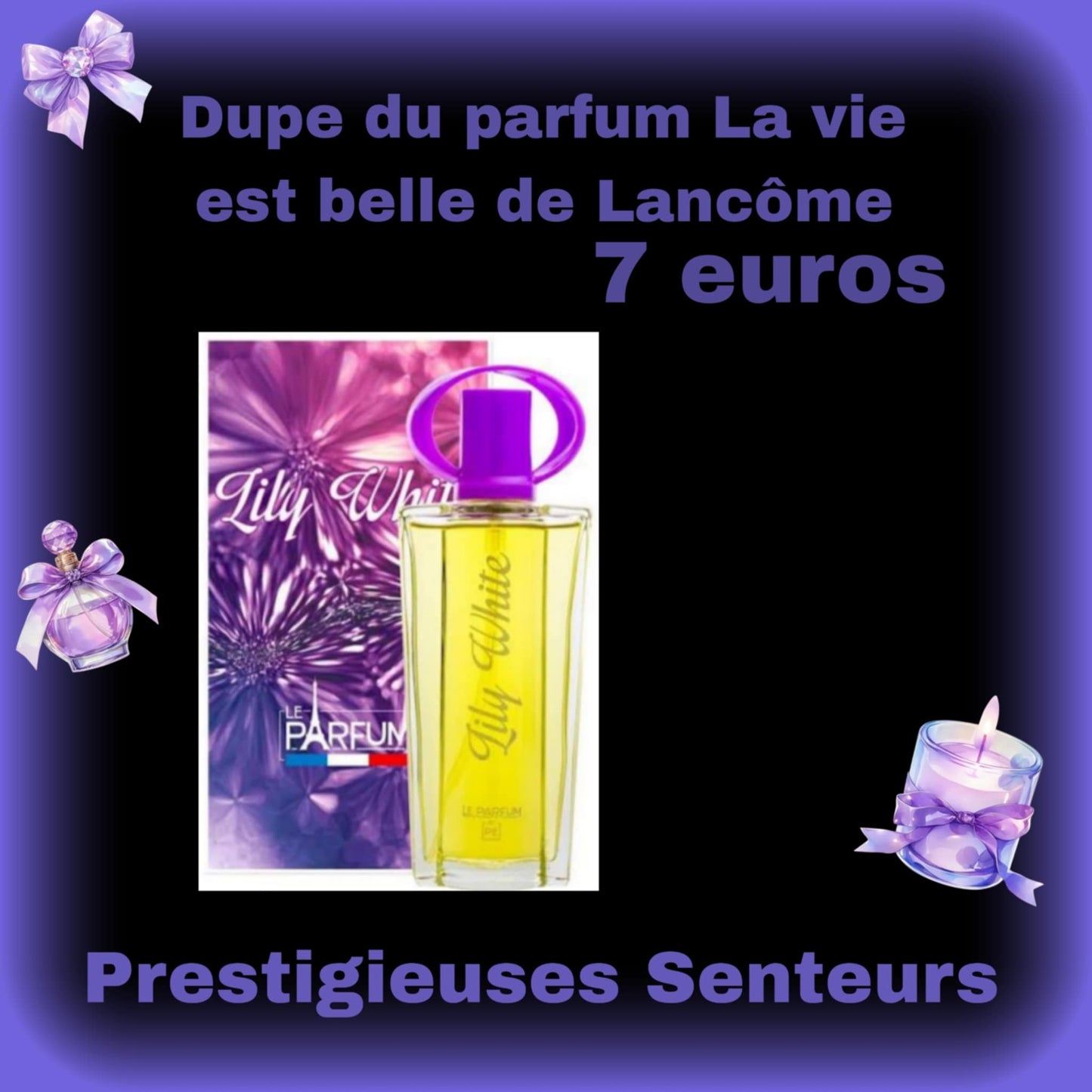 Parfum 75ml. Dupe du parfum La vie est belle de Lancôme