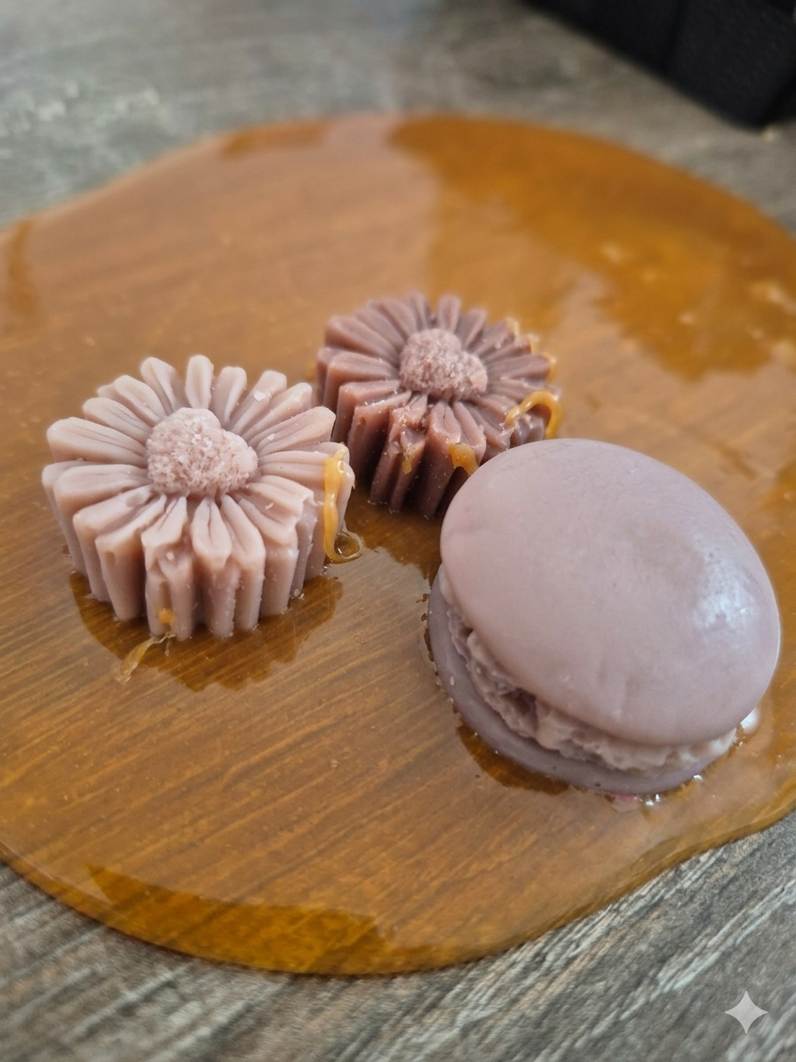 Fondant macaron où caramel