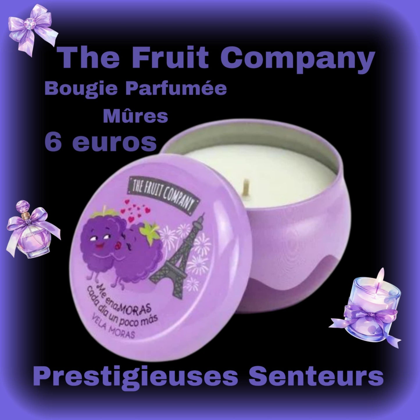 bougie parfum mûre .The fruit company
