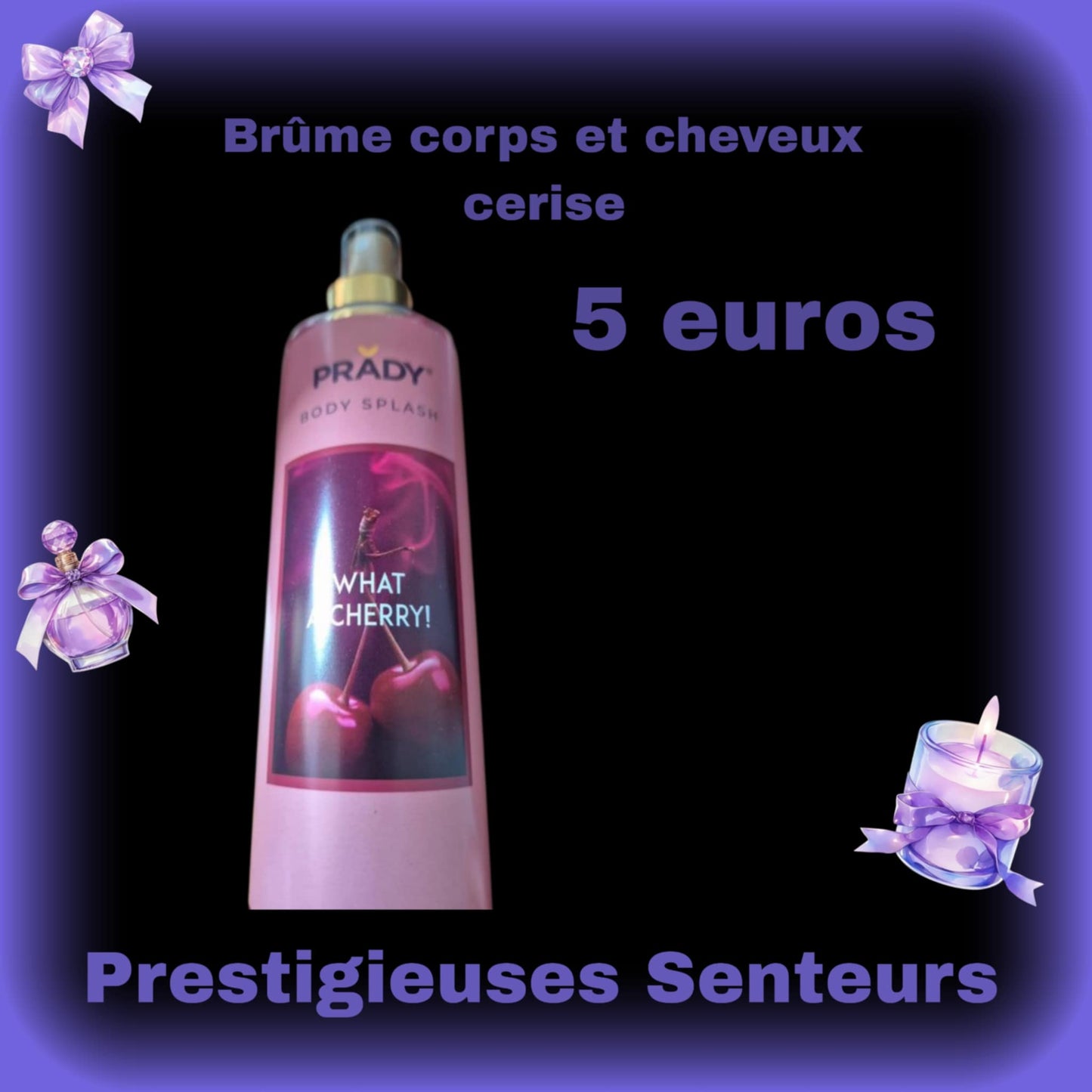 Brûme corps et cheveux 250ml. Parfum cerise
