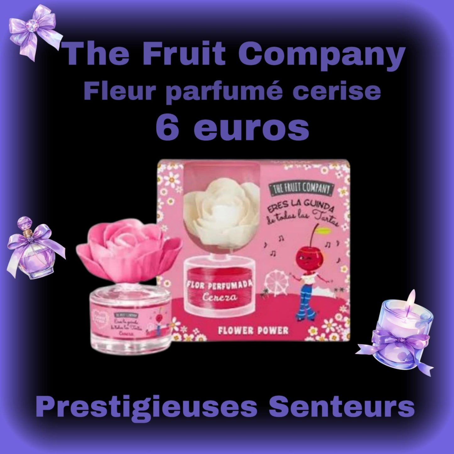 Fleur 🌸 parfumée. The fruit company. 55ml . Parfum cerise