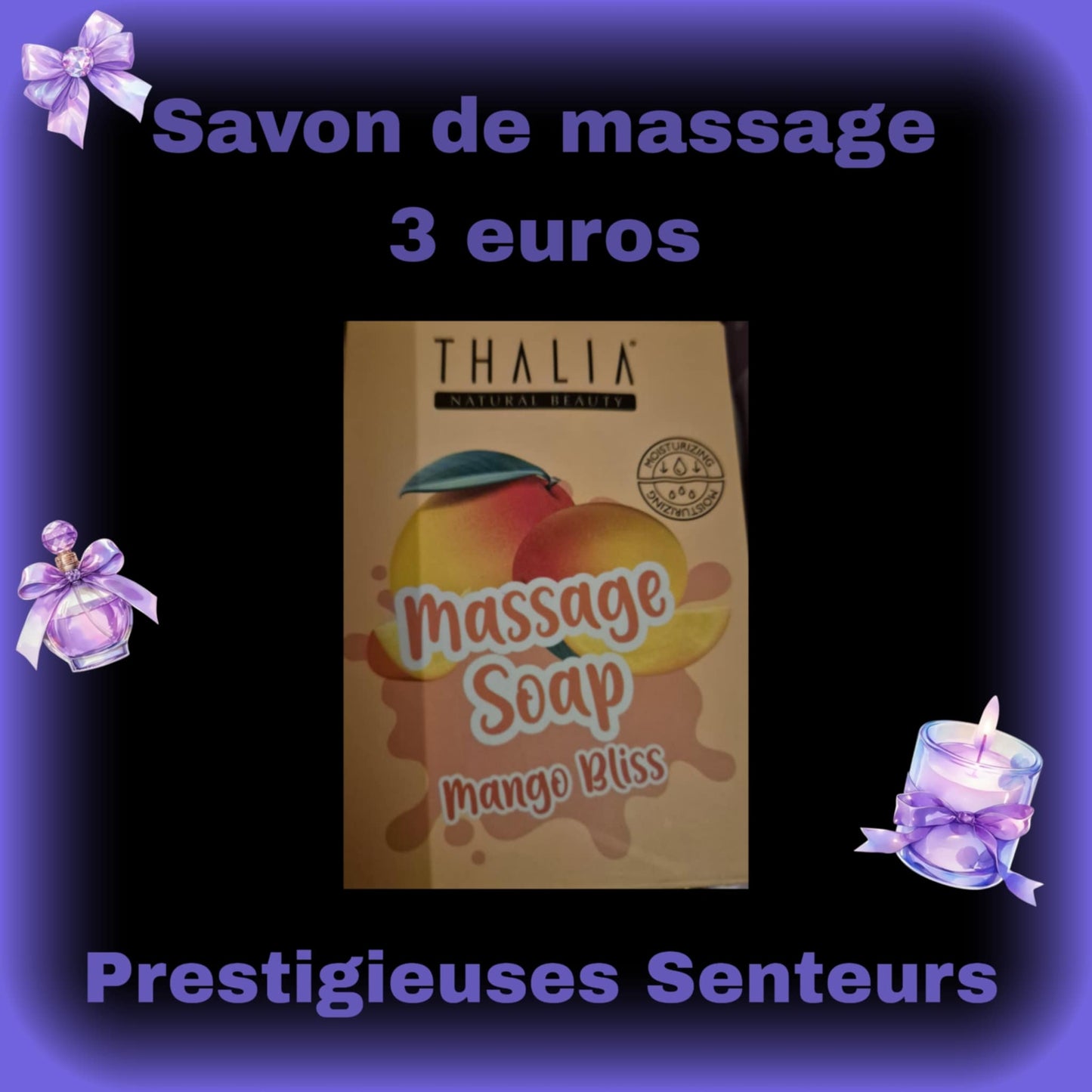 Savon de massage. Parfum bonheur de mangue đ„.