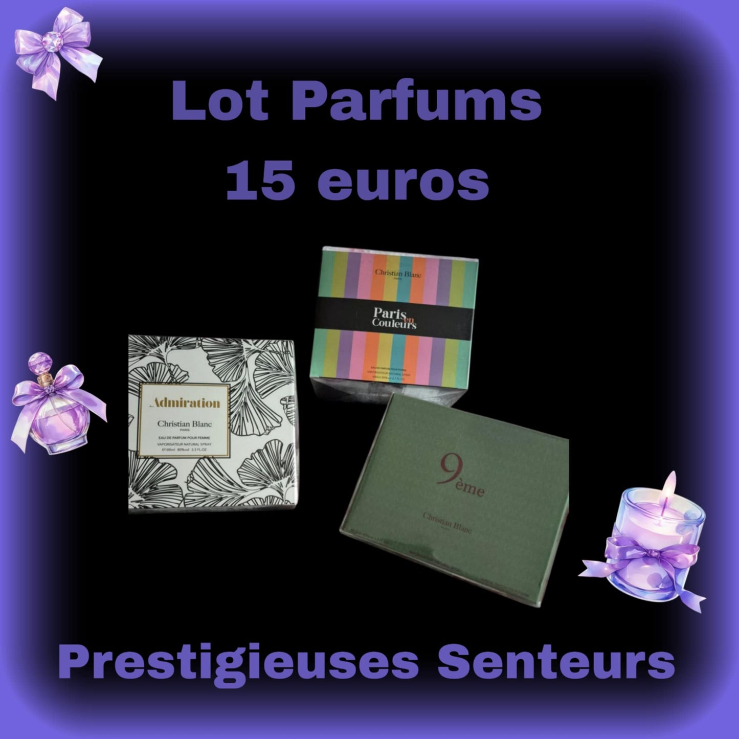 Lot 3 parfums Christian Blanc