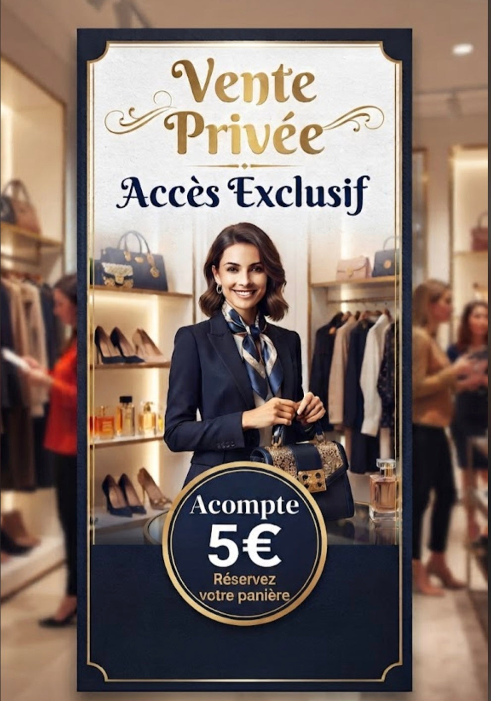 Acompte vente privée . Pour le live du Lundi 5 Octobre seulement ( 9h30.12h)