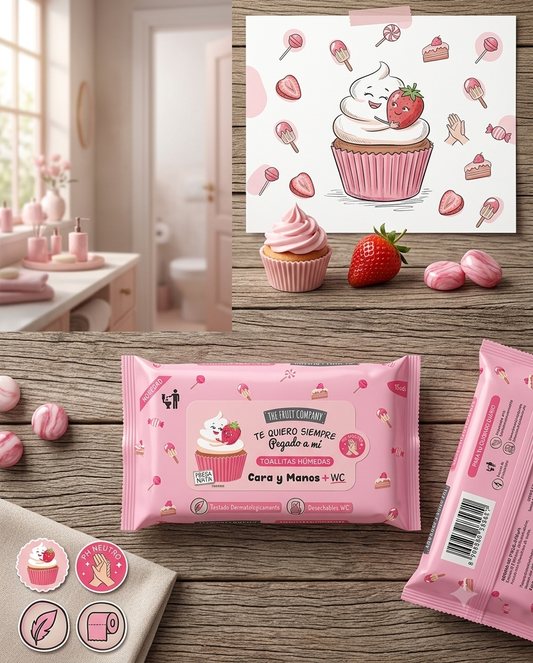 Lingettes à la fraise chantilly
