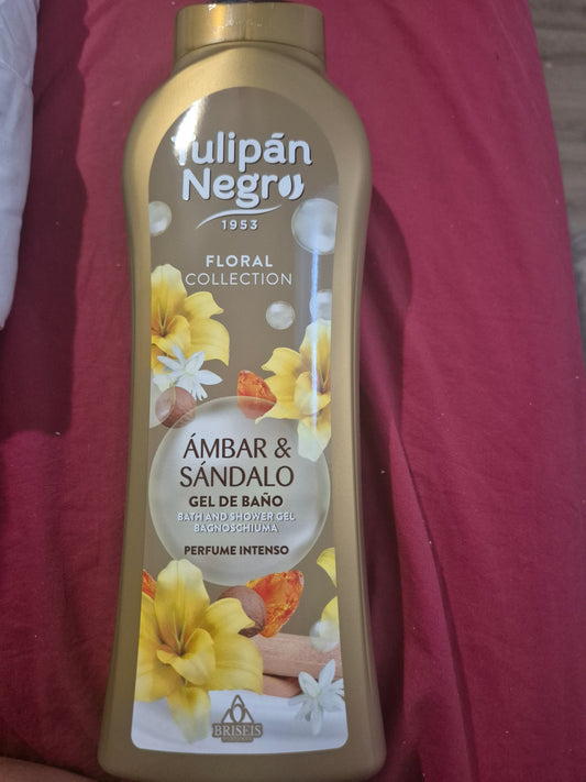 Gel douche 650ml. Tulipan Negro. Ambre et Bois de santal
