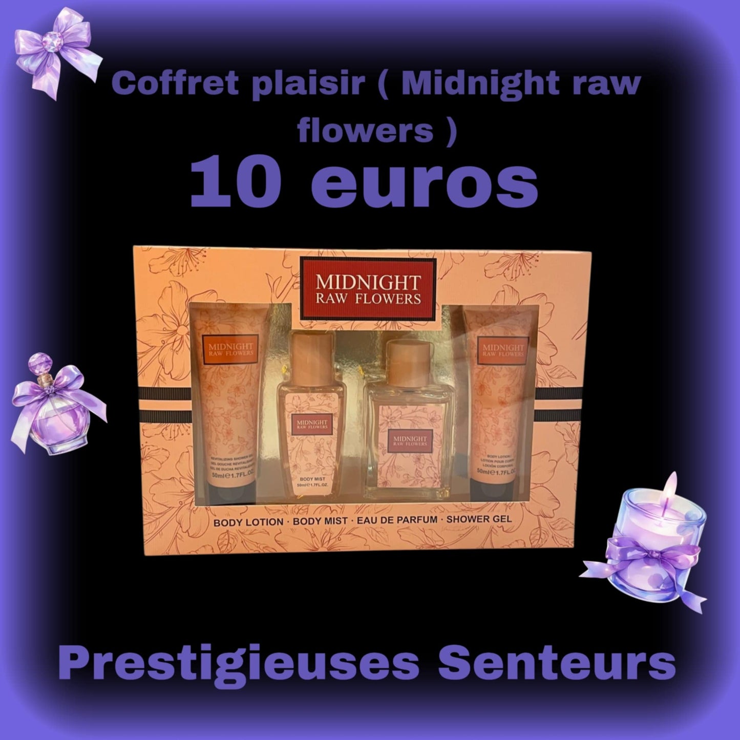 Coffret plaisir ( Midnight raw flowers )