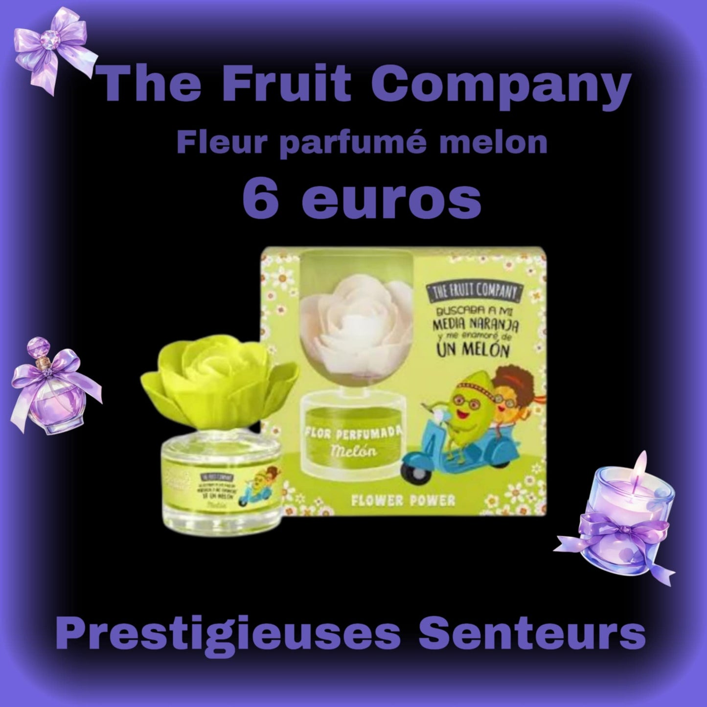 Fleur 🌸 parfumée.  The fruit company.  Parfum melon  🍈 55ml
