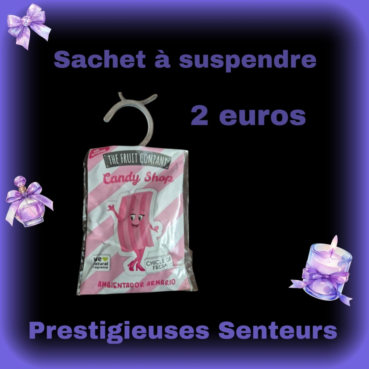 Sachet à suspendre Parfum chewing-gum à la fraise 🍓