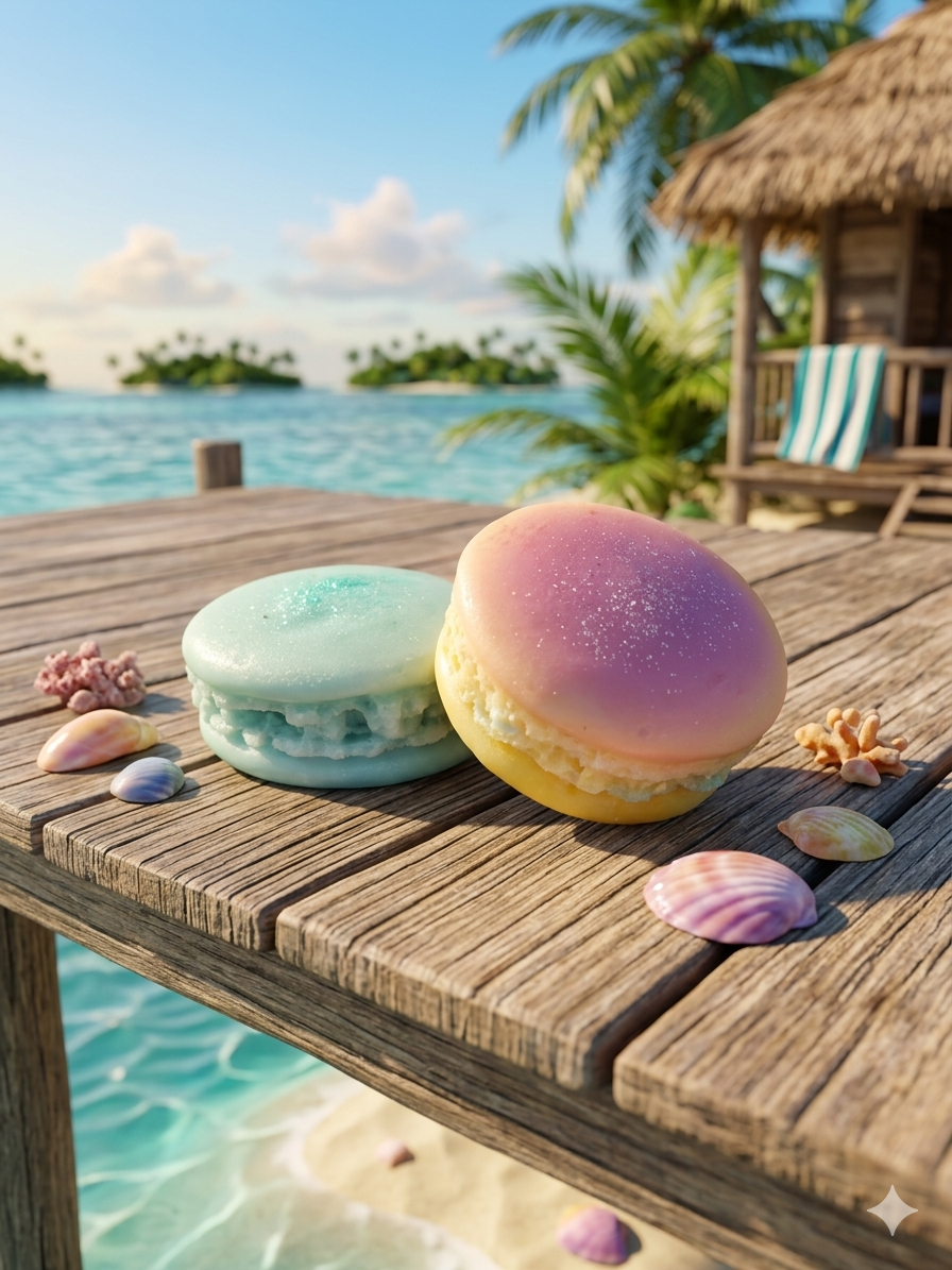Macaron fondant .douceur des îles 🏝
