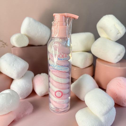 Body lotion . Marshmallow