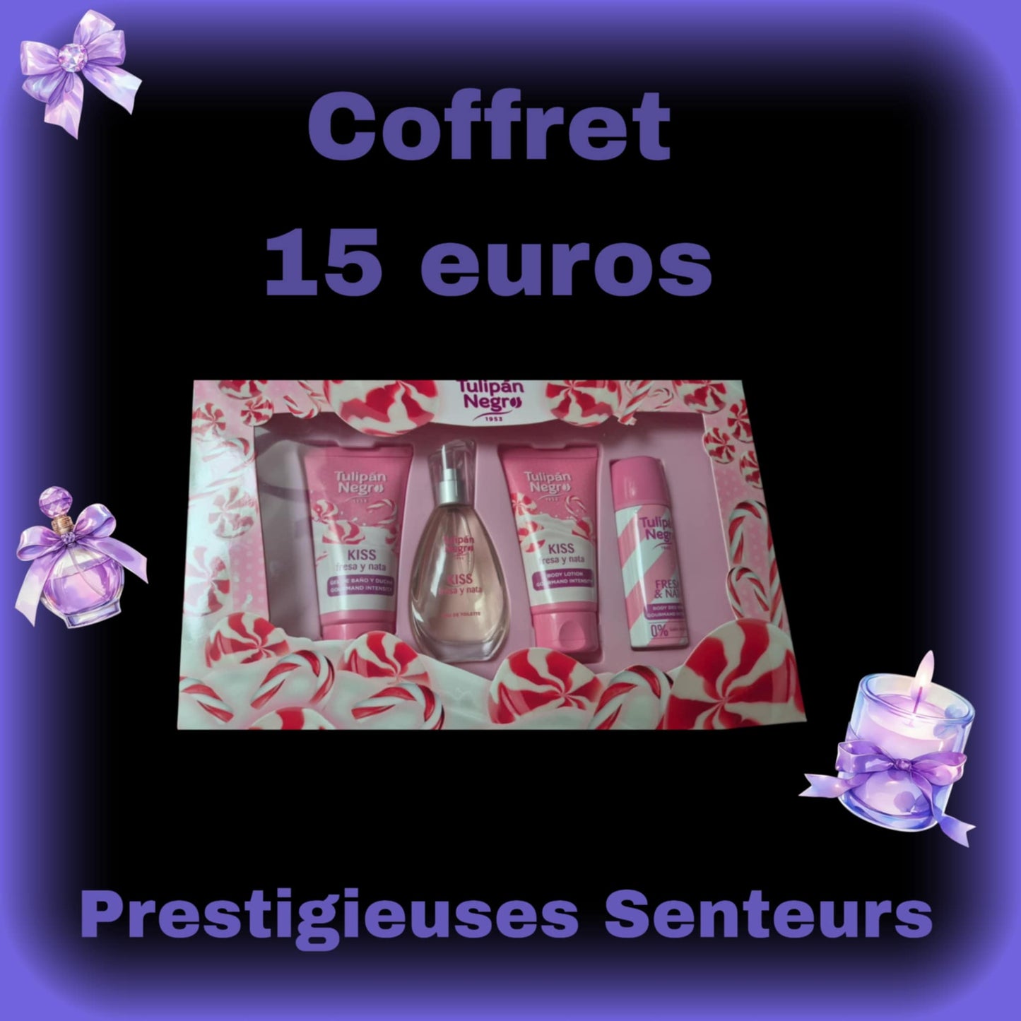 Coffret bonbons 🍬 fraise 🍓 chantilly.2€ serra reversé à Lou