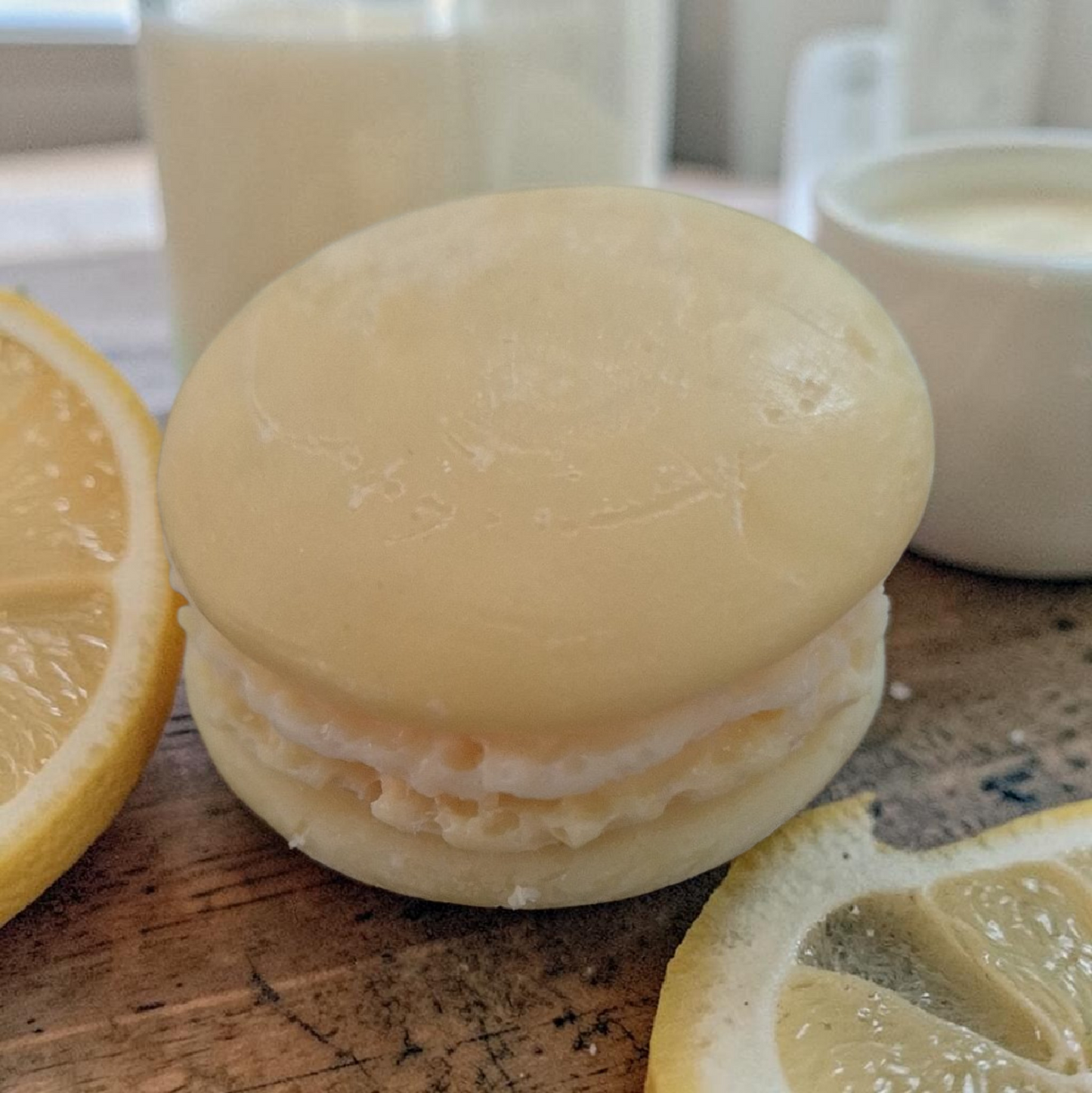 Fondant macaron citron