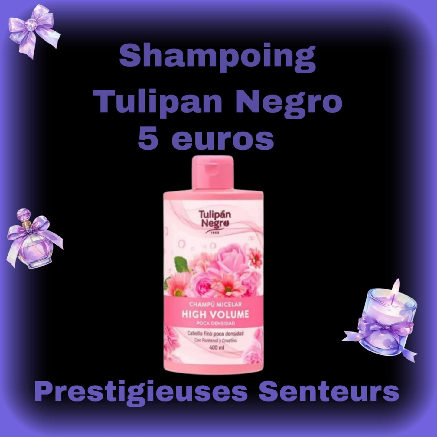 Shampooing Micellaire Haut Volume .Tulipan Negro. 400ml