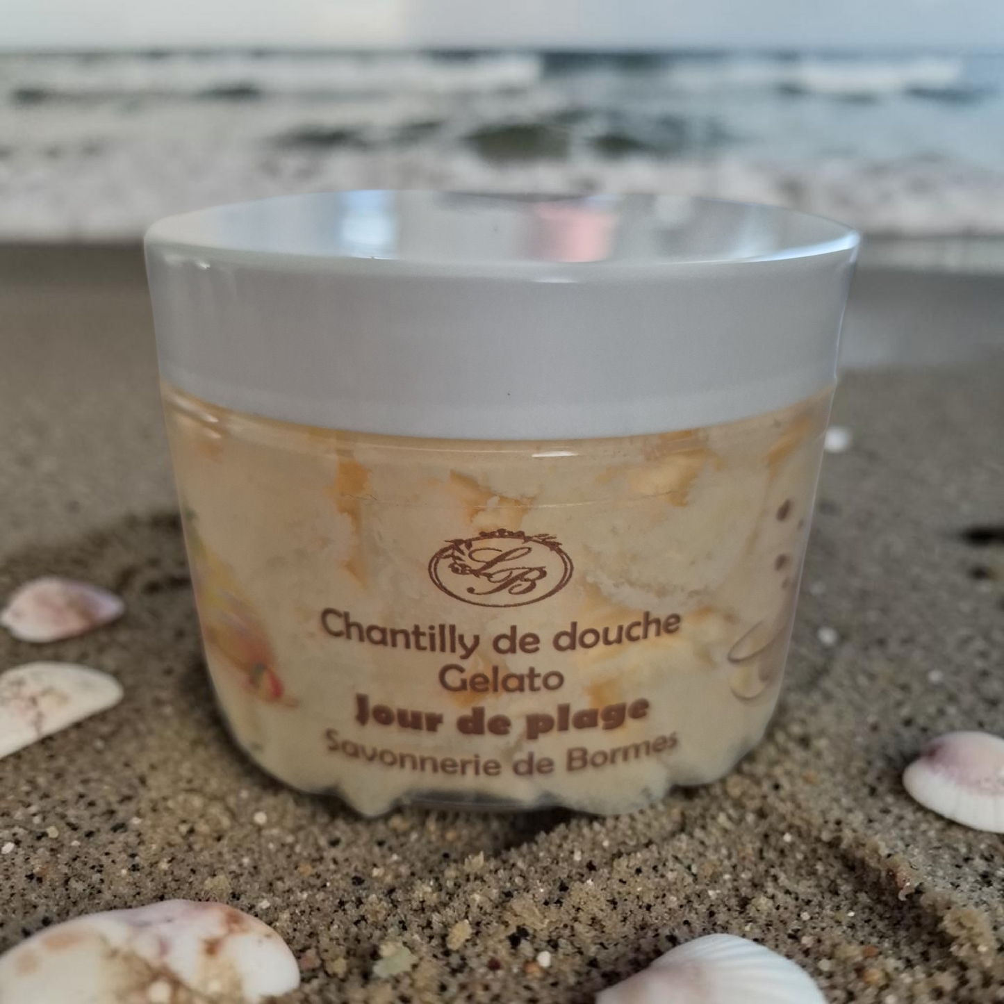 Chantilly de douche. Jour de plage
