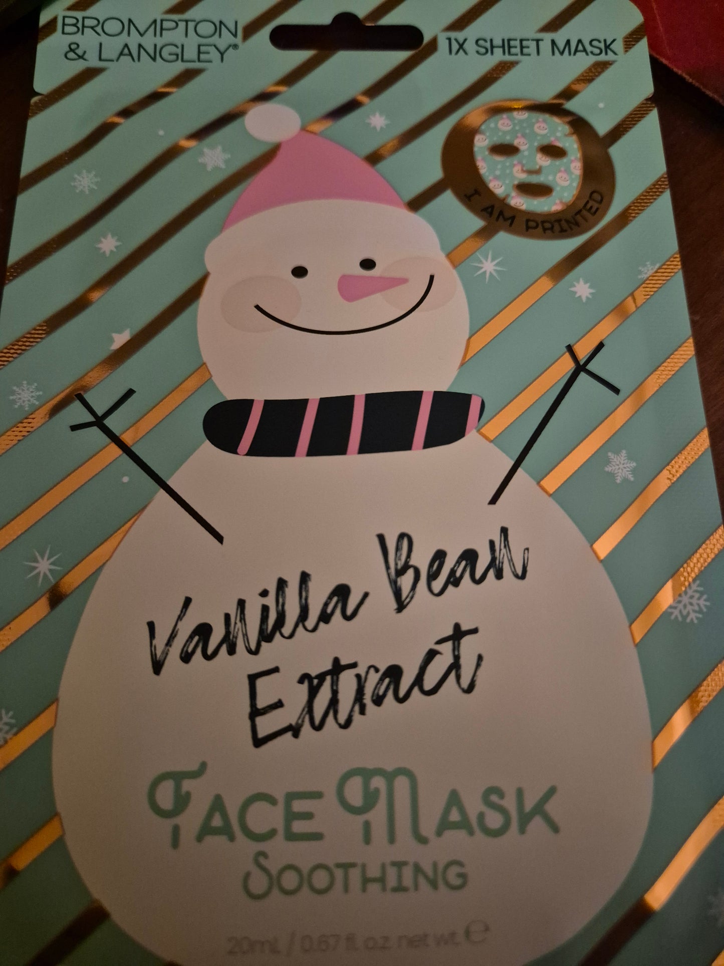 Masque visage . Bonhomme de neige