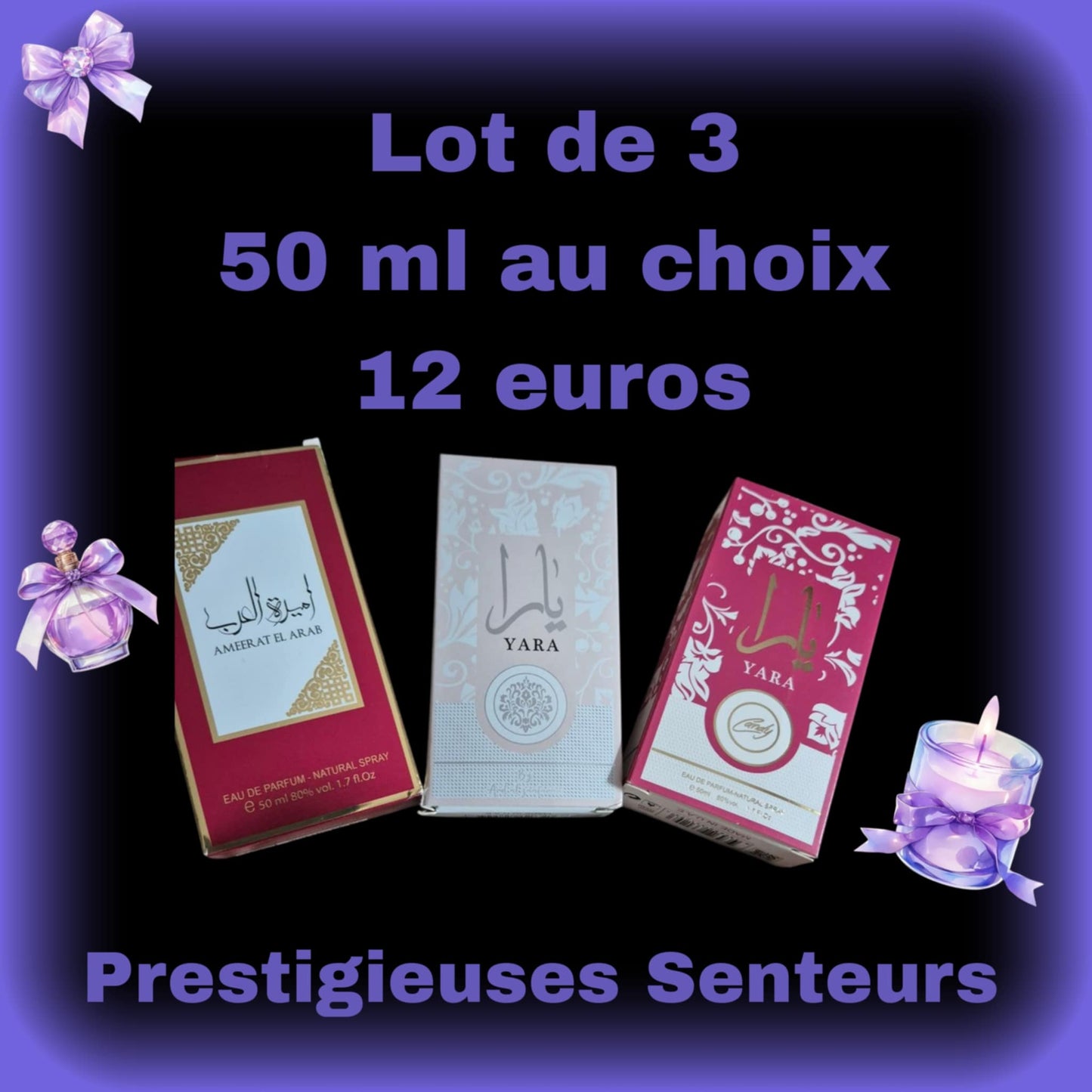 Lot de 3×50 ml au choix