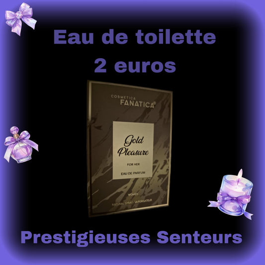 Eau de toilette femme. Gold pleasure. 20ml