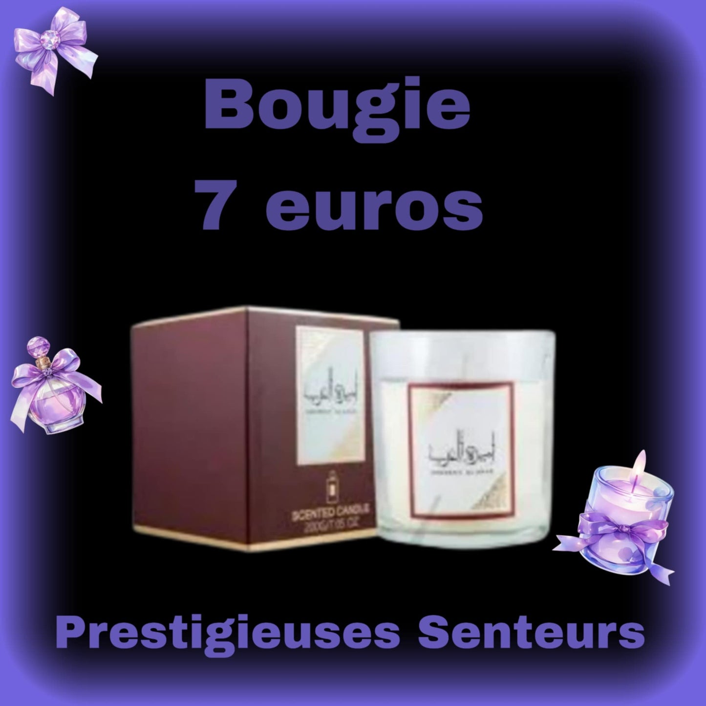 Bougies au choix .200gr . 70h de combustion. Les 2 pour 10€