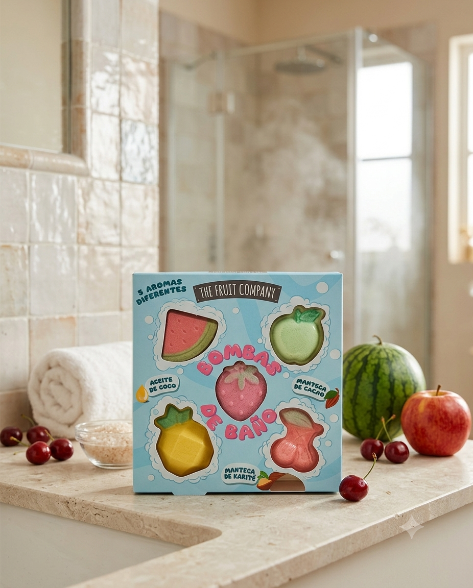 Coffret comprenant 5 bombes de bain