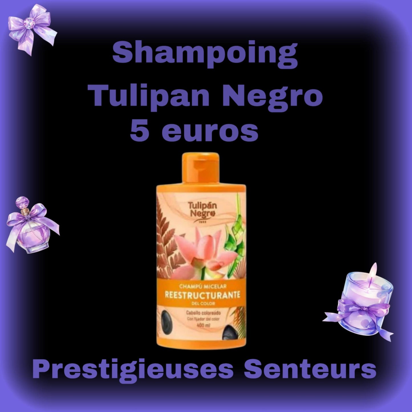 Shampooing Micellaire Restructurant couleur . Tulipan Negro. 400ml
