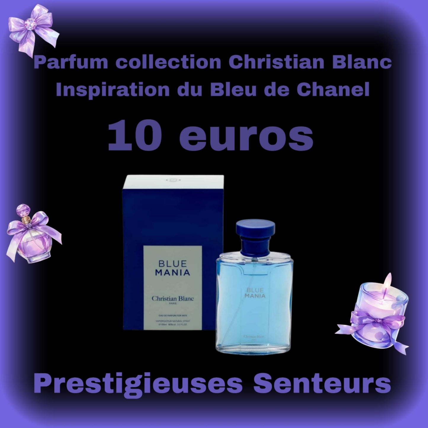Parfum collection Christian Blanc. 100ml. Inspiration du Bleu de Chanel