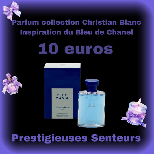 Parfum collection Christian Blanc. 100ml. Inspiration du Bleu de Chanel