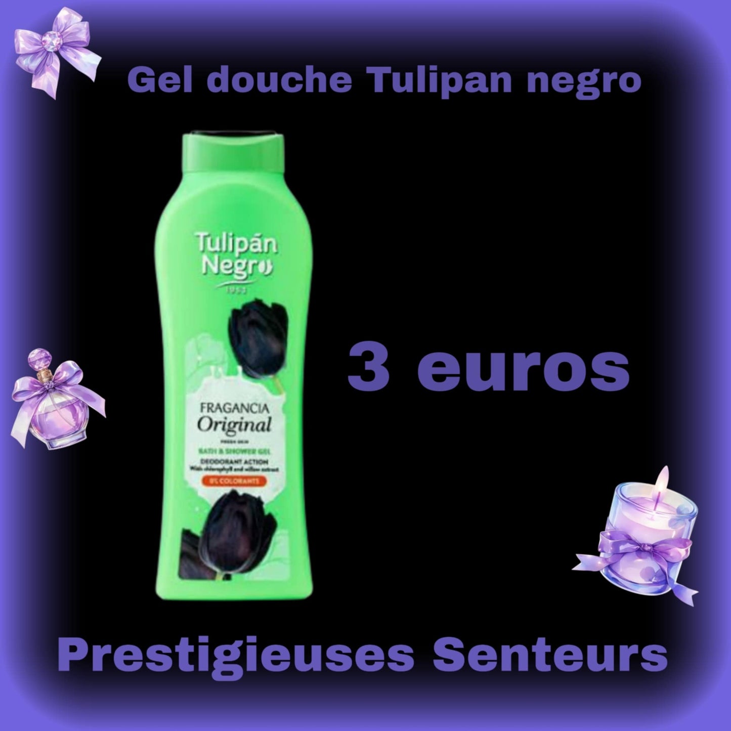 Gel Douche 650 ml Tulipe Noir
