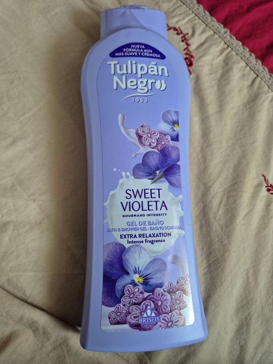 Gel douche Tulipan Negro 650ml.  Parfum  SWEET VIOLETA (violette douce)
