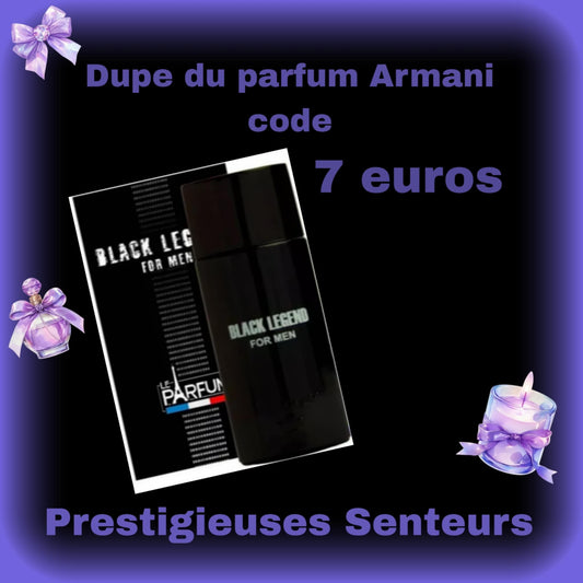 Parfum 75ml. Dupe du parfum Armani code