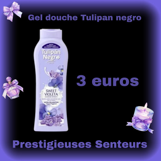 Gel douche Tulipan Negro 650ml.  Parfum  SWEET VIOLETA (violette douce)