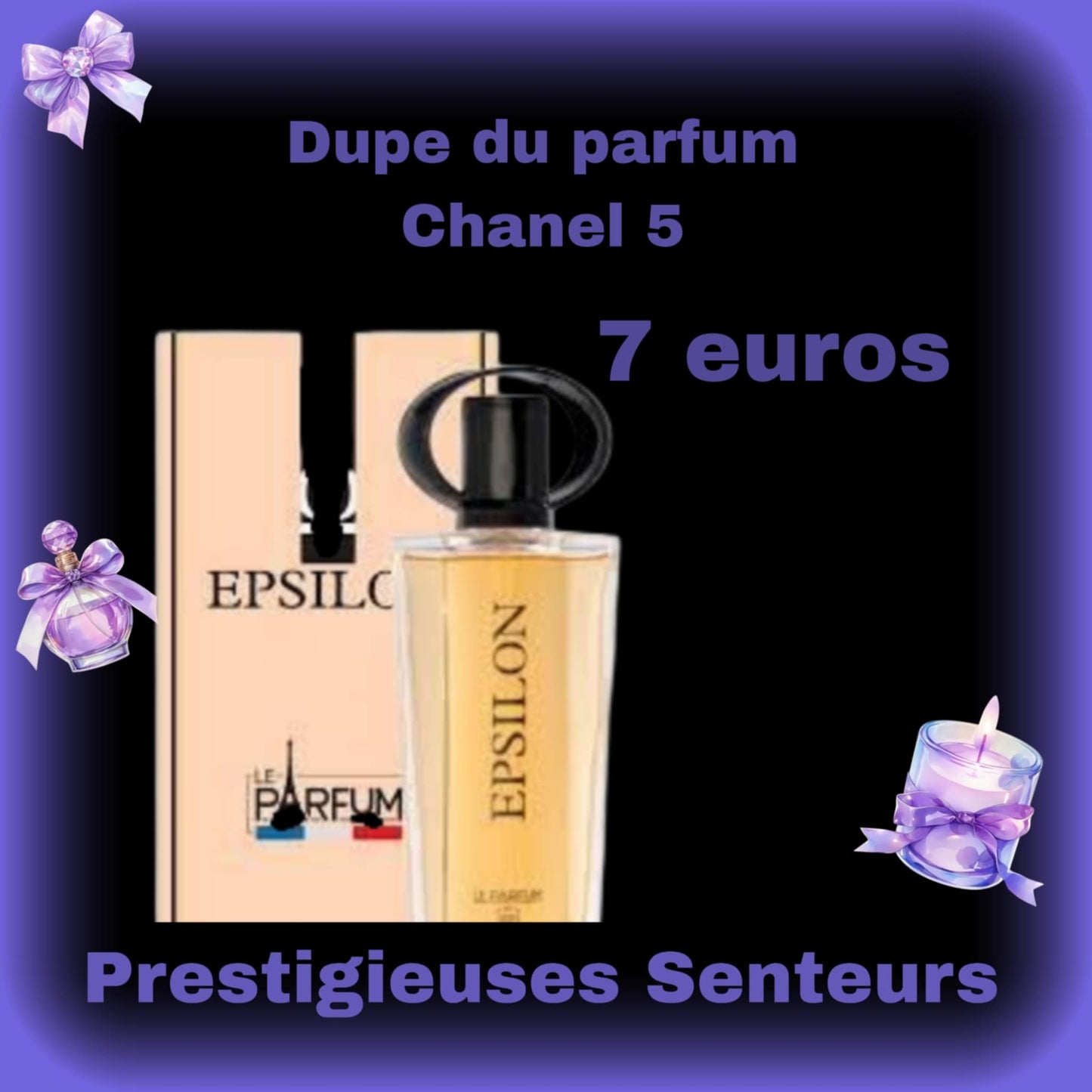 Parfum 75ml.  Dupe du parfum Chanel 5