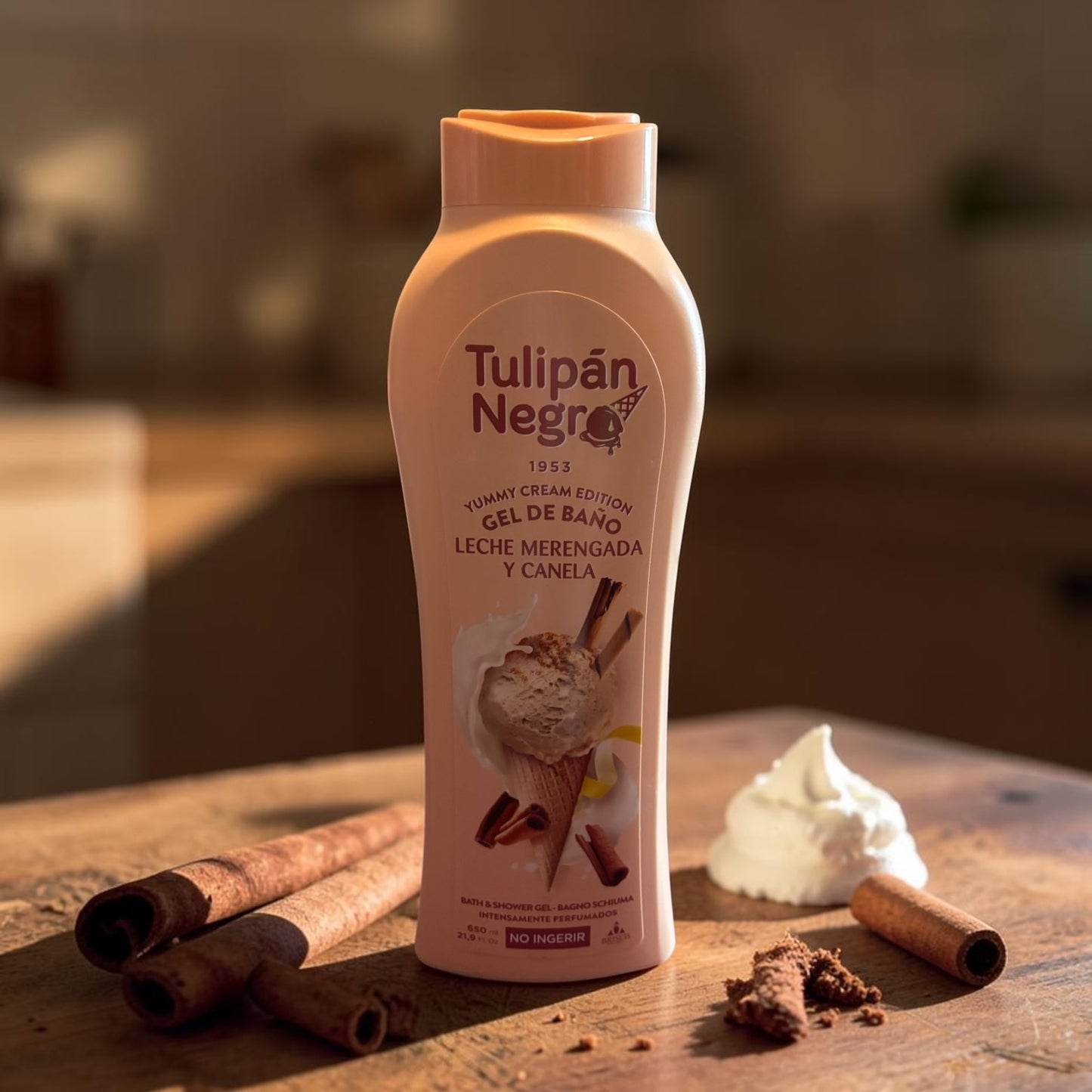 Gel Douche 650 ml. lait meringué et canelle