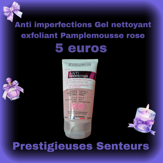 Anti imperfections . Gel nettoyant exfoliant. Pamplemousse rose .150ml