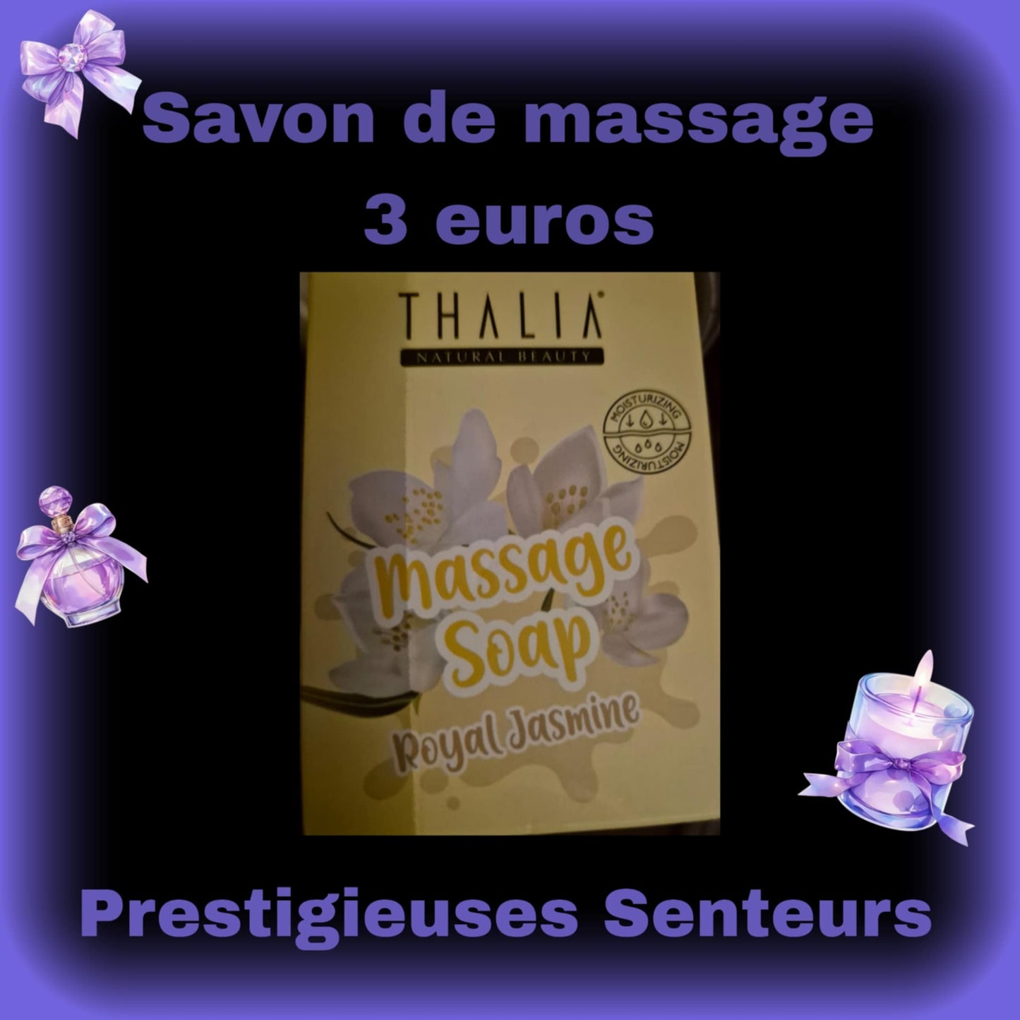 Savon de massage. Parfum jasmin royal