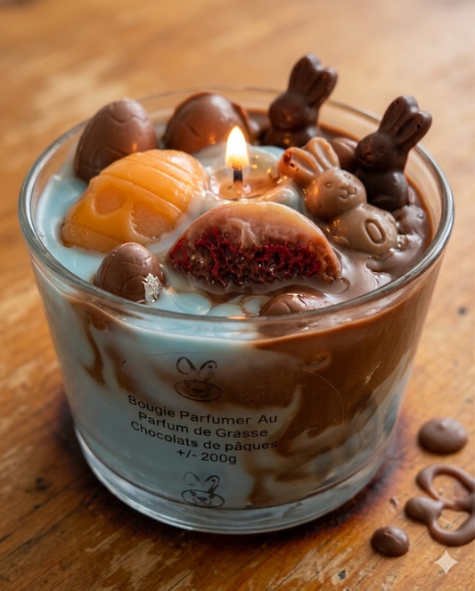 Bougie gourmande parfumée. Chocolat 🍫 de pâques