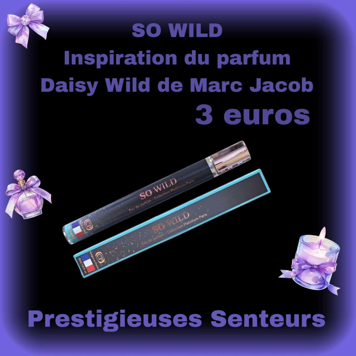Parfum 35 ml . SO WILD. Inspiration du parfum Daisy Wild de Marc Jacob