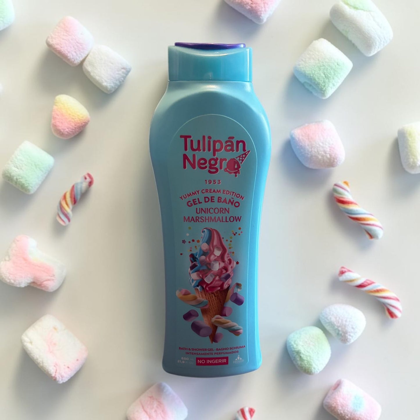 Gel douche. 650ml .Parfum UNICORN MARSHMALLOW (guimauve licorne)