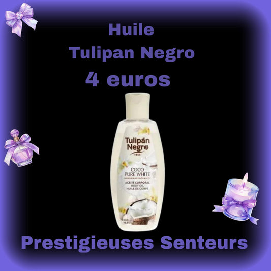 Huile de corps 200ml. Tulipan Negro. Parfum noix de coco