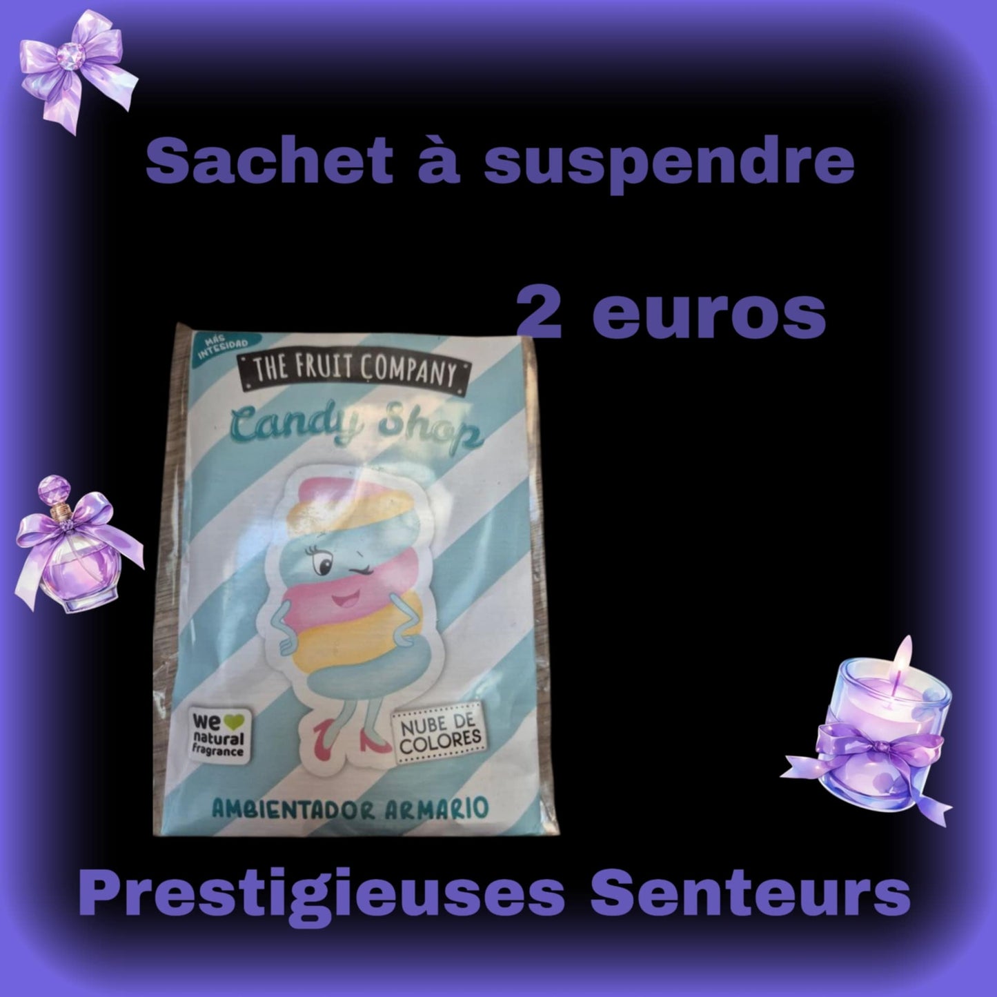 Sachet à suspendre odeur bonbons guimauve