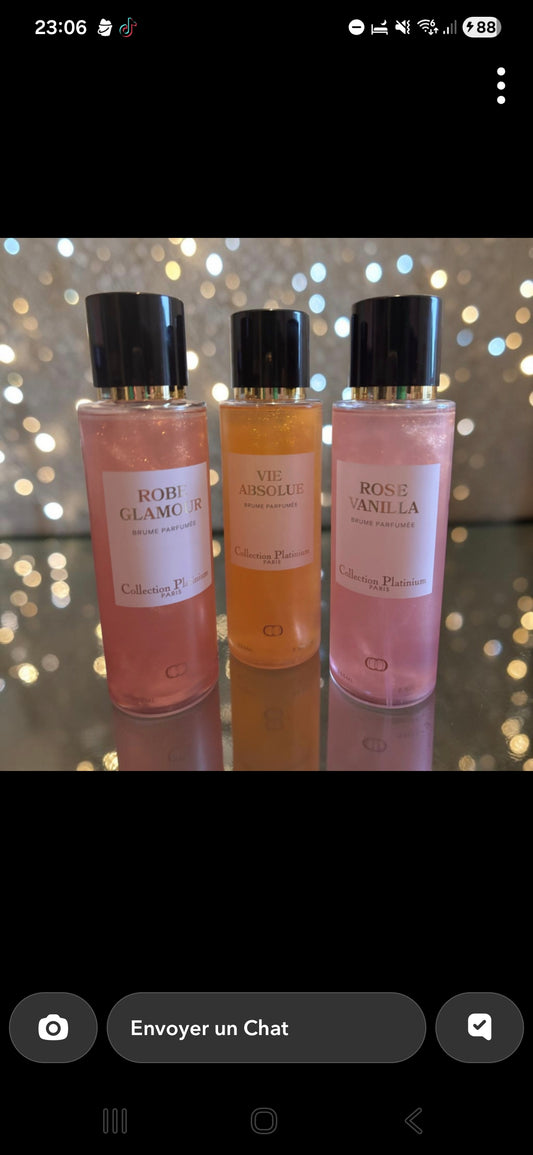 Lot 3 brûmes paillettées