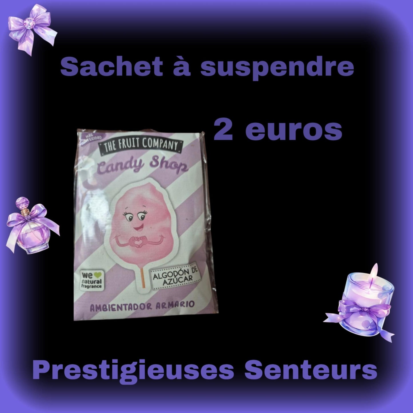 Sachet à suspendre Parfum Barbe à papa