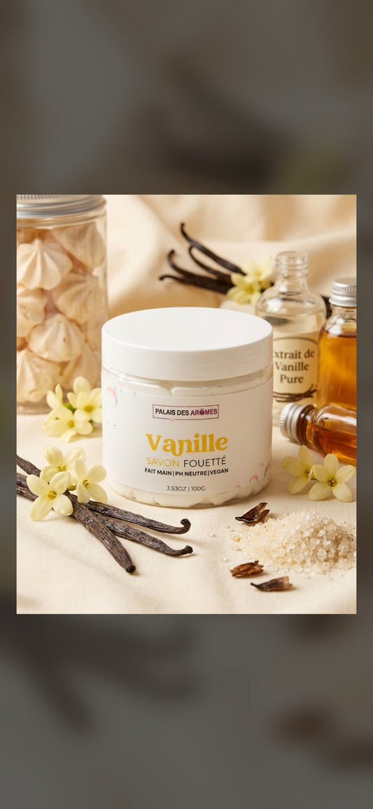 Savon fouetté à la vanille .100g