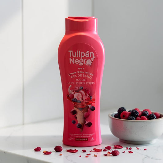 Gel douche. 650ml. Parfum glace  fruits rouge ( Yogurt Con Frutos Rojos)